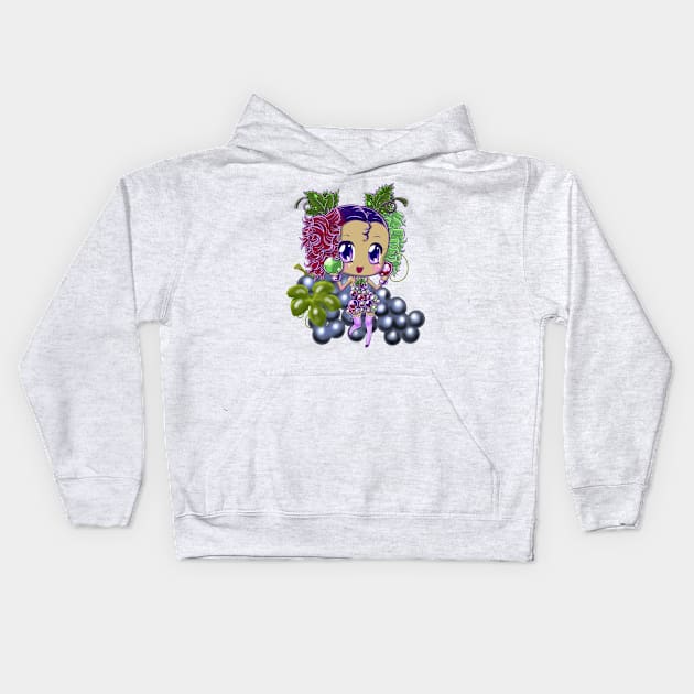 Grape chibi Kids Hoodie by ShihanShishibe